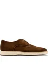 Magnanni Suede Lace-up Derby Shoes In Brown