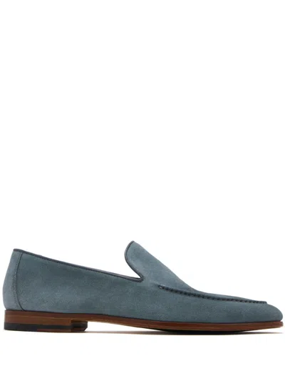 Magnanni Suede Loafers In Blue