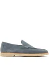 Magnanni Suede Loafers In Blue