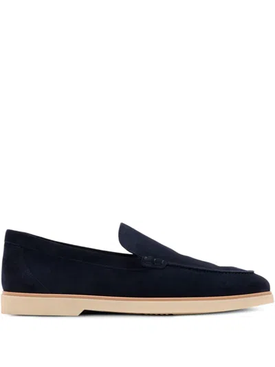 Magnanni Suede Loafers In Blue