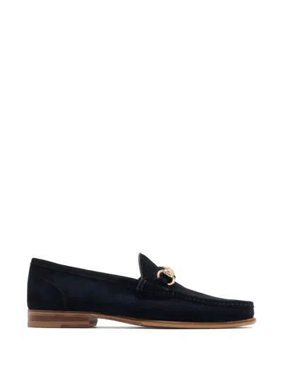 Magnanni Suede Loafers In Blue