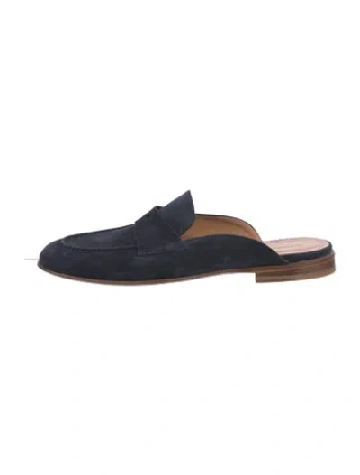 Pre-owned Magnanni Suede Loafers In Blue