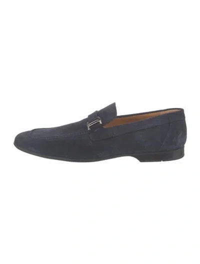 Pre-owned Magnanni Suede Loafers In Blue