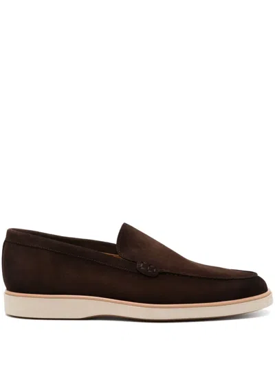 Magnanni Suede Loafers In Brown