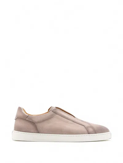 Magnanni Suede Slip-on Sneakers In Neutrals