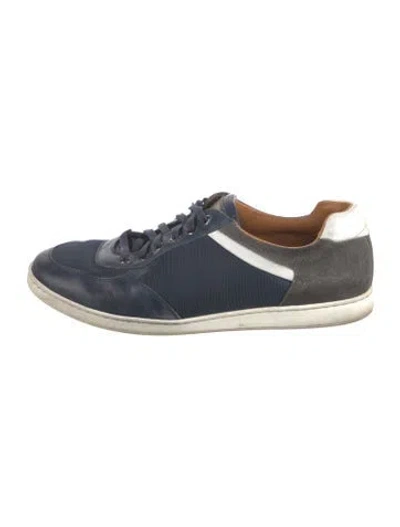 Pre-owned Magnanni Suede Sneakers In Blue