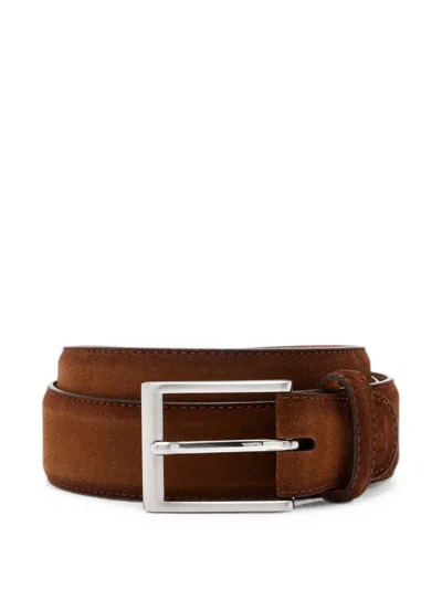 Magnanni Suede-finish Belt In Brown