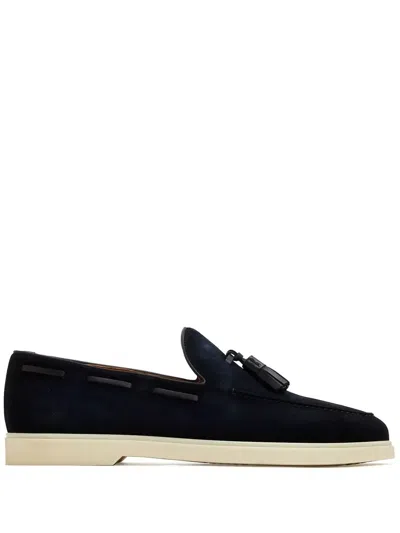Magnanni Tassel-detail Suede Loafers In Blue