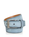 Magnanni Telante Suede & Leather Belt In Light Blue