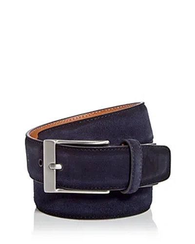 Magnanni Men's Telante Suede Leather Belt In Navy