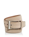 Magnanni Telante Suede & Leather Belt In Taupe