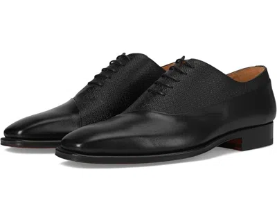 Magnanni Vaughan Oxford Men's Black Leather Snip Toe Dress Shoes Ver578