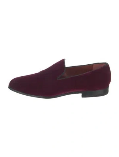 Pre-owned Magnanni Velvet Loafers In Purple