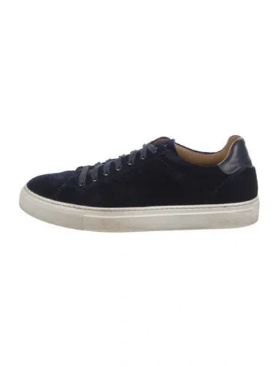 Pre-owned Magnanni Velvet Sneakers In Blue