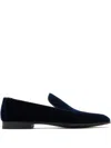 Magnanni Velvet Suede Loafers In Blue