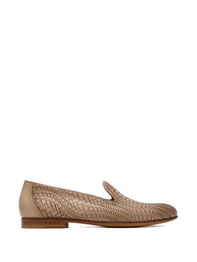 Magnanni Woven Loafers In Brown