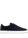 Magnanni Woven Suede Sneakers In Blue