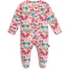 Magnetic Me All A-flutter Butterfly Print Footie In Pink
