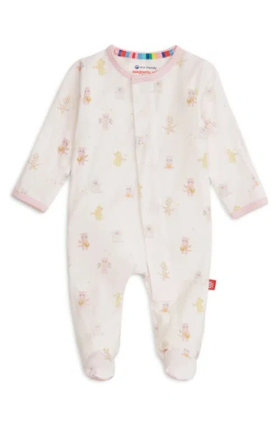 Magnetic Me Baby Beats Footie In White