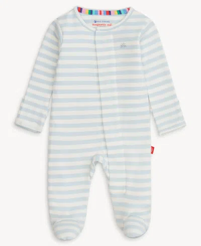Magnetic Me Baby Boys' And Girls' Long-sleeve Striped Coverall In Blue