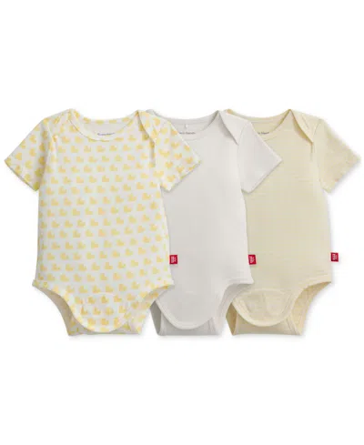 Magnetic Me Baby Cotton Bodysuits, 3 Pack In Yellow