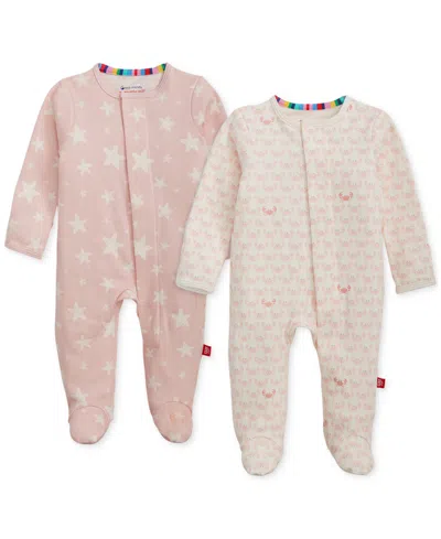 Magnetic Me Baby Girls' Long-sleeve Coverall In Multi