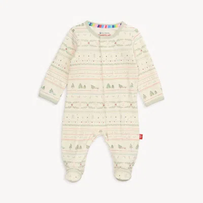 Magnetic Me Kids' Baby's Magnetic Rightfit Footie In Time Of Wonder In Neutral