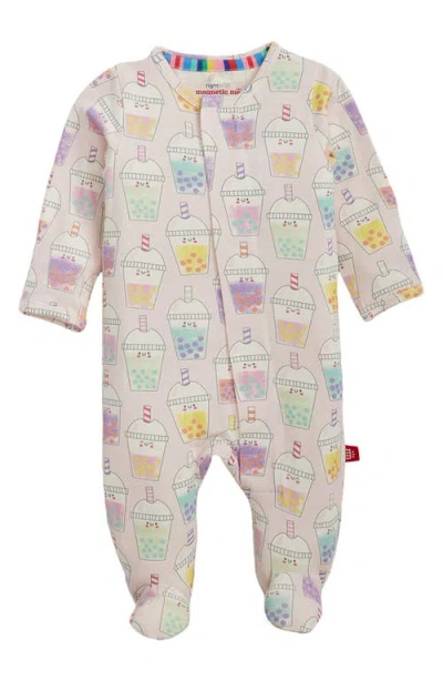 Magnetic Me Babies'  Boba Bea-tea Right Fit Magnetic Footie In Multi
