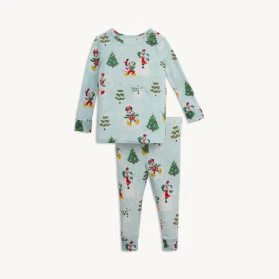 Magnetic Me Kids' Boy's Disney Mickey's Snow Excited Modal Magnetic Pajama Set In Green In Animal Print