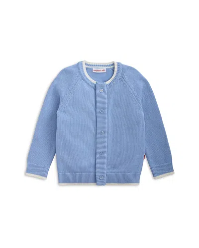 Magnetic Me Boys' Crewneck Tipping Magnetic Cardigan - Little Kid In Blue