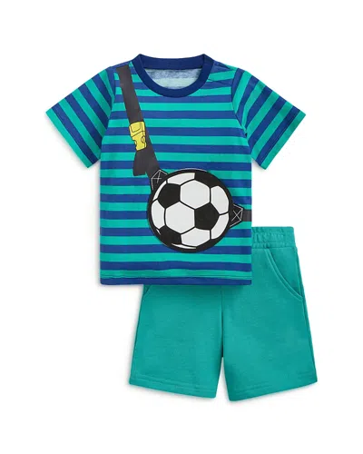 Magnetic Me Boys' Fidget Soccer Bag Magnetic Tee & Shorts Set - Little Kid In Green