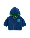 Magnetic Me Boys' Hudson Bay Faux Sherpa Jacket With Stripe Rib - Baby, Little Kid In Blue