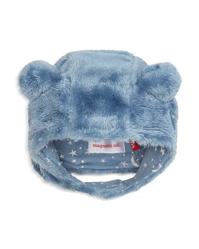Magnetic Me Boys' Winter Sky Minky Bear Hat - Baby In Blue