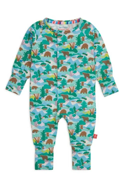 Magnetic Me Babies'  Camo Cubs Convertible Romper In Green