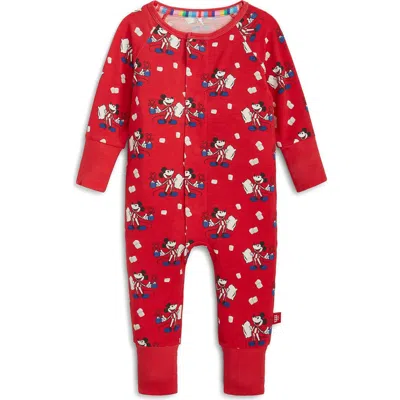 Magnetic Me Babies'  Disney® Mickey Mouse Cocoa Club Rightfit™ Convertible Romper In Red