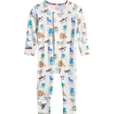 Magnetic Me Babies'  Dog Days Convertible Romper In White