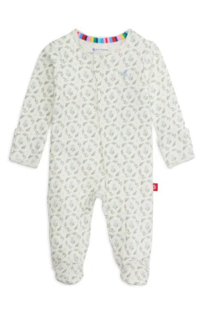 Magnetic Me Babies'  Eloise Magnetic Organic Cotton Footie In Neutral