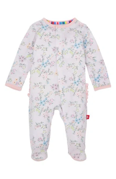 Magnetic Me Babies'  Emily Ruffle Footie In Purple