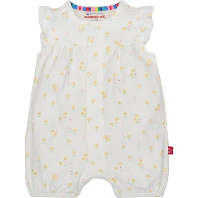 Magnetic Me Babies'  Evangeline Organic Cotton Romper In White