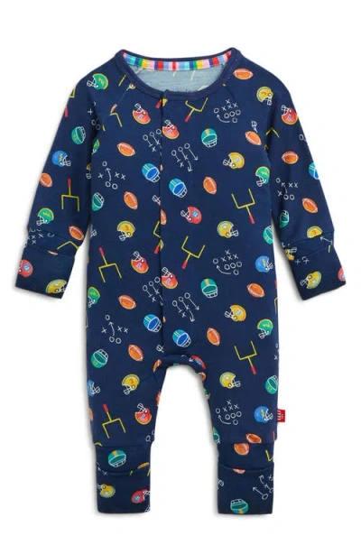 Magnetic Me Babies'  First Down Convertible Romper In Blue