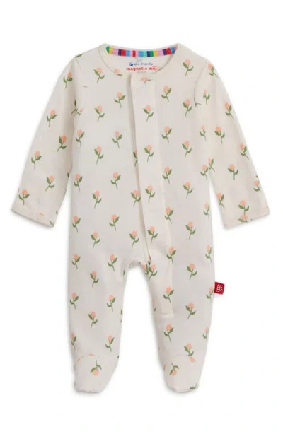 Magnetic Me Babies'  Floral Chicken Tender Magnetic Convertible Footie In Multi