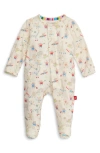 Magnetic Me Furry Field Day Print Footie In Beige