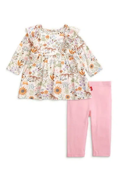 Magnetic Me Babies'  Garden Of Dreams Dress & Leggings Set In Beige