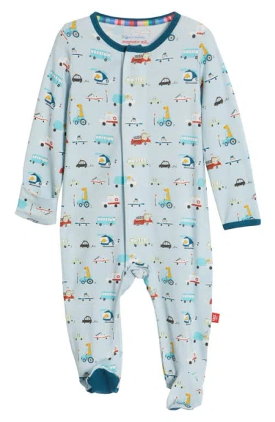 Magnetic Me Babies'  Giraffic Jam Magnetic Footie In Blue