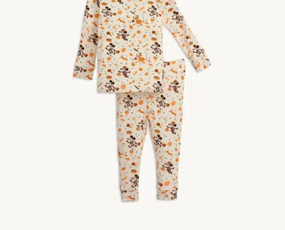 Magnetic Me Kids' Girl's Disney Mickey's Spooky Season Modal Magnetic Pajama Set In Beige In Multi