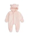 Magnetic Me Girls' Blossom Fleece Footie Pram One Piece - Baby In Pink
