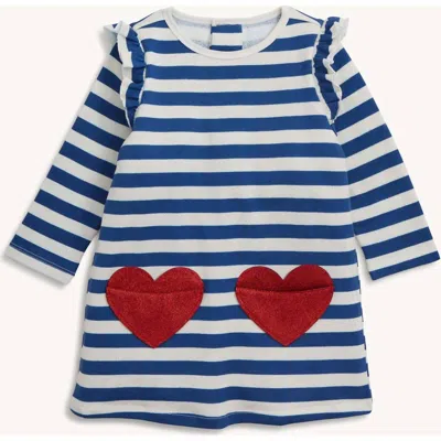 Magnetic Me Kids' Girls' Fidget Pocket Long Sleeve Ruffle Dress In Blue/red