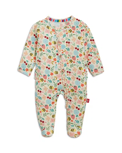 Magnetic Me Girls' Honey Blossom Magnetic Footie - Baby In Gray