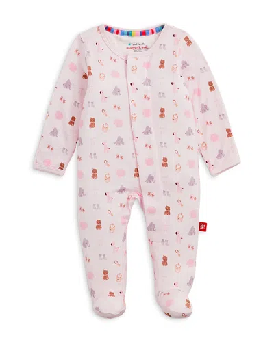 Magnetic Me Girls Nostalgia Pink Footie - Baby In Red