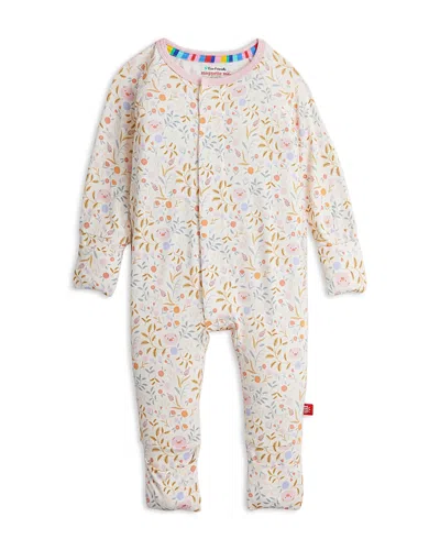 Magnetic Me Girls Oinklet Convertible Coverall - Baby In White